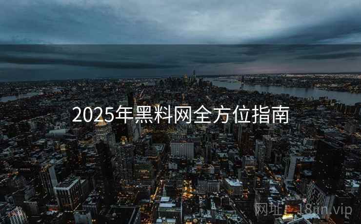 2025年黑料网全方位指南